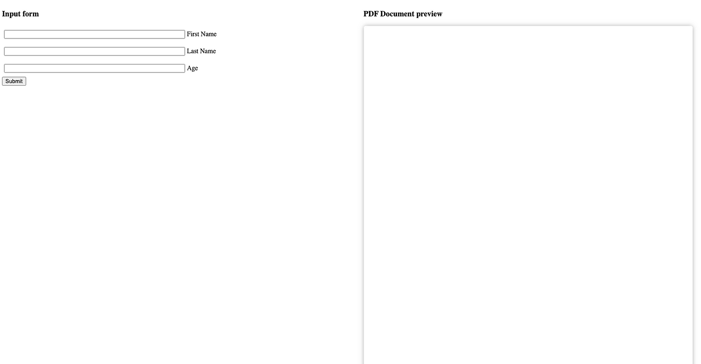 Initial page structure example