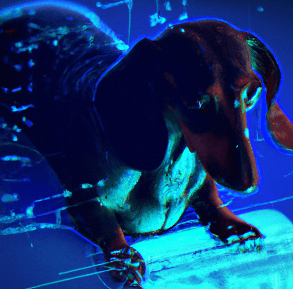 Dachshund programming in sci-fi style